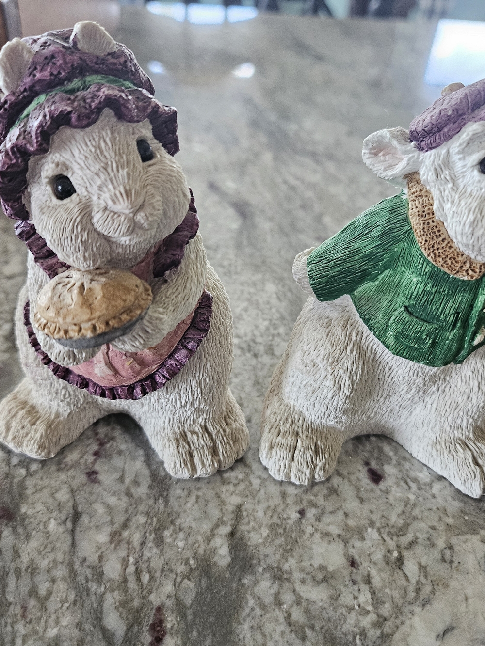 Decorative Bunny Figurine Set Of 2 - Home Accents